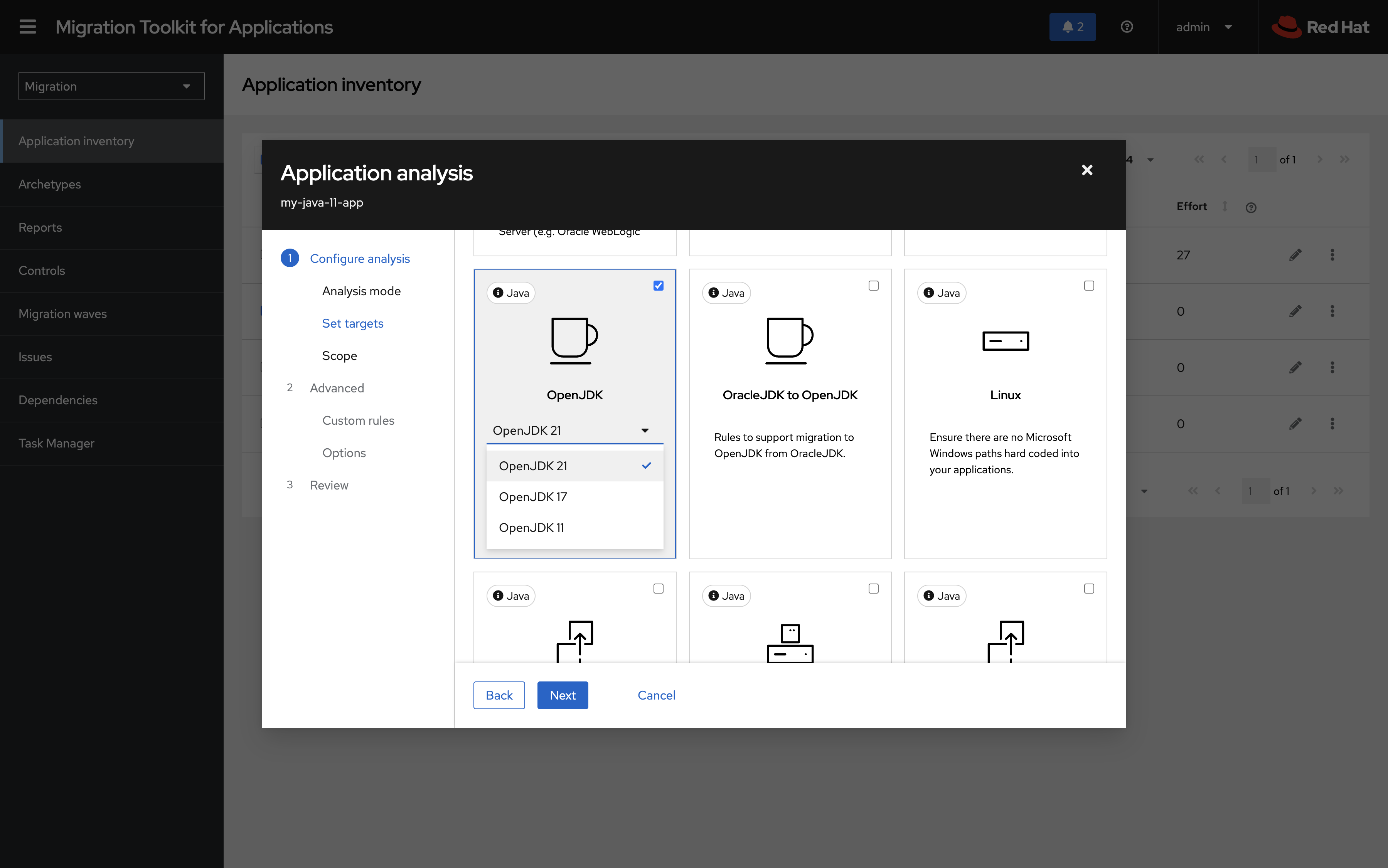 Migration Toolkit for Applications - Analyze